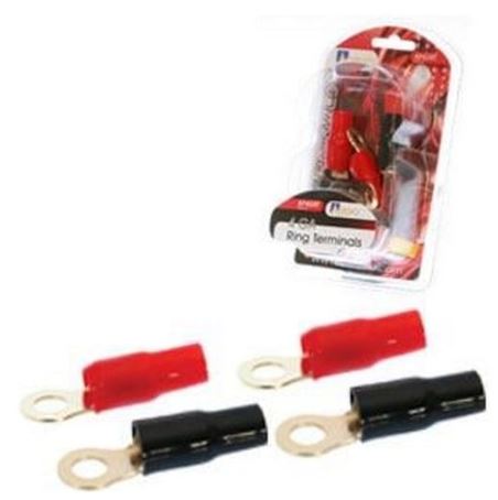 Aerpro AP4GRT Terminal Connecters Ring 4AWG Red Black